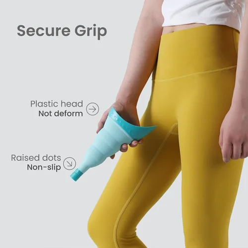 Vista 3 de TRIPTIPS Pee Conch Dispositivo Urinario Plegable Femenino Dispositivo Urinario Portátil para Mujeres Embudo para Orinar para Mujeres Viaje, Copa