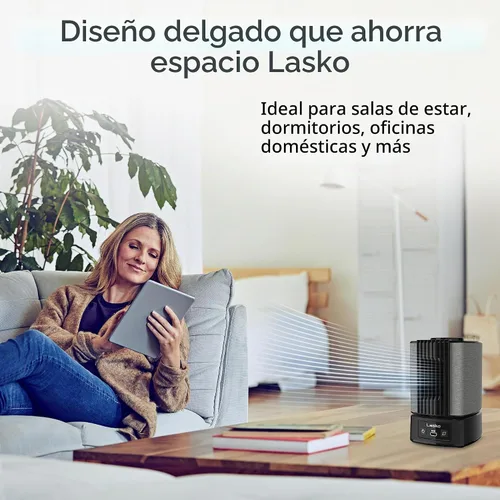 Vista 7 de Lasko Ventiladores de mesa Slumberbreeze de 8" Negro