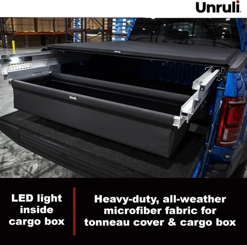 Vista 5 de Unruli LIBERATOR - Cubierta Tonneau con caja de carga deslizante extraíble – Ford F150 – Años 2015-2022 – Cama de camión de 6 pies 7 pulgadas – Caja