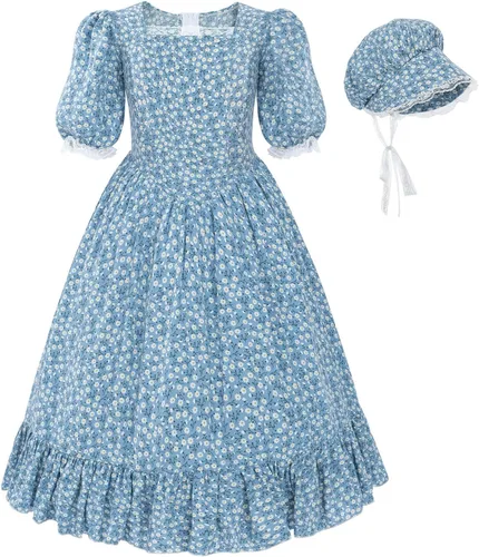 Vista 55 de Nuoqi - Vestidos de pionera para niñas, disfraz colonial
