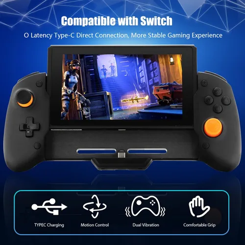 Vista 20 de ECHZOVE Upgrade Nintendo Switch OLED Controller Grip - Ergonomic Animal Crossing Style Controller with Joystick, NFC, Turbo, Six-Axis Gyro, Dual