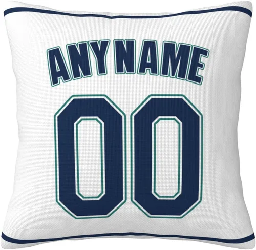 Vista 17 de Funda de almohada personalizada: Funda de almohada personalizada con cualquier nombre y número, regalo personalizado para fanáticos