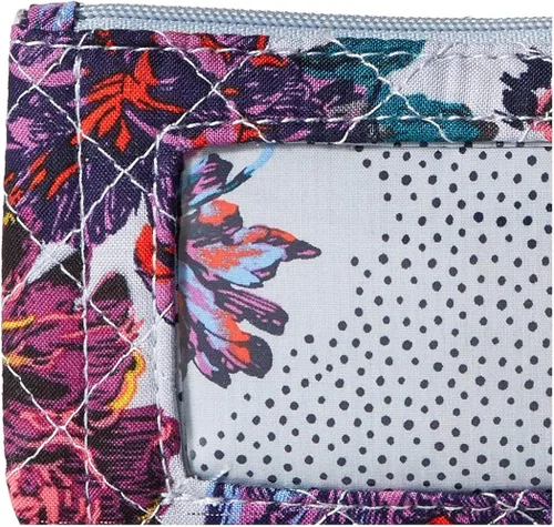 Vista 4 de Vera Bradley - Cartera de algodón, con cremallera y compartimiento para la identificación, para mujer