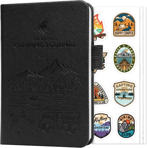 Vista 18 de Clever Fox CF Camping Journal (Amber Yellow, Pocket (3.7'' x 5.6''))