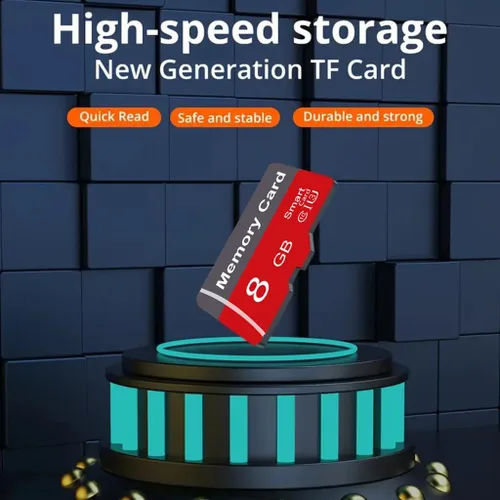 Vista 2 de 2 paquetes de tarjeta de memoria de 8 GB con adaptador, tarjeta TF de alta velocidad, tarjeta TF de memoria UHS-I C10 A1 para tableta/teléfono