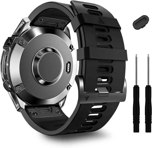 Vista 18 de ZPJPPLX Correa Quickfit de 0.866 pulgadas compatible con Garmin Fenix 8/7/6 epix Pro, correa de silicona para Fenix E/5 Plus/5/tactix quatix 8 7