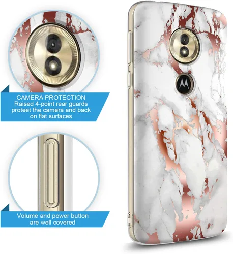 Vista 2 de Funda para Moto E5 Plus, Moto E5 Supra con protector de pantalla, delgada antiarañazos, linda funda protectora contra caídas para Motorola E Plus