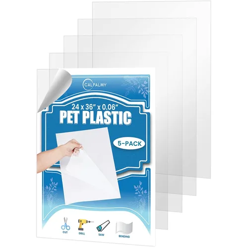 Vista 16 de Paquete de 10 paneles de plástico PET de 5 x 7 pulgadas / plexiglás de 0.04 pulgadas, alternativa de vidrio irrompible, ligera y asequible. Uso