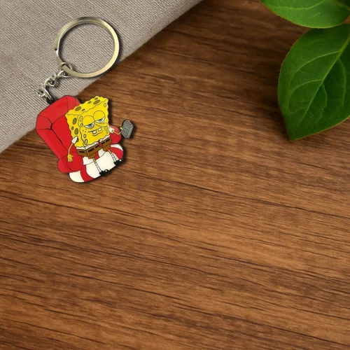 Vista 6 de Zen Monkey Studios Llavero Bob Esponja - Ight Imma Head Out.