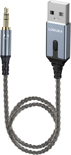 Vista 10 de Adaptador auxiliar Bluetooth 6.0 para altavoz de coche, receptor Marrón