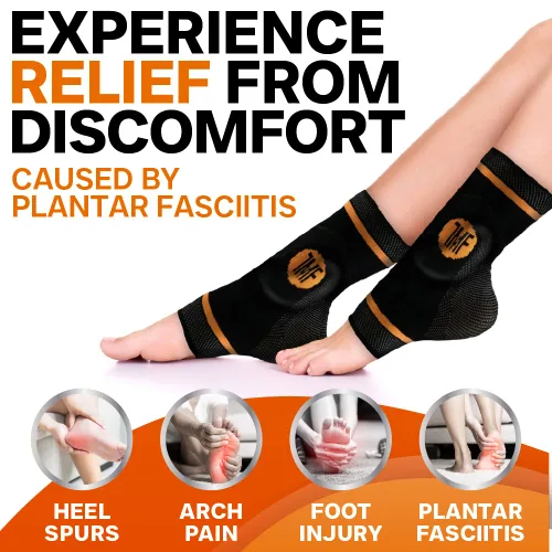 Vista 3 de Treat My Feet Tobillera de compresión con soporte de silicona para tobillo y cobre, soporte para fascitis plantar para dolor de pies y alivio