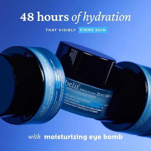 Vista 2 de belif Bomba de ojos con péptido, crema de ojos antienvejecimiento para arrugas, líneas finas, patas de gallo y bolsas de ojos, hidratación de 48