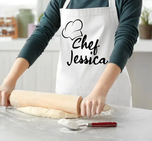 Vista 7 de Delantal personalizado 2025, delantal de cocina personalizado para hombres y mujeres, regalo de cumpleaños, chef, regalo único para amigos