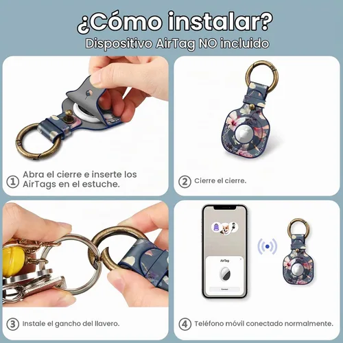 Vista 4 de Fintie Funda para AirTag de 2ª generación (2026) y 1ª