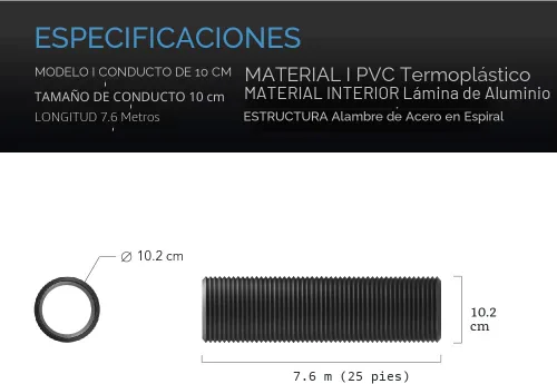 Vista 5 de AC Infinity Conducto de aluminio flexible de 4 pulgadas, protección resistente de cuatro capas, 25 pies de largo para calefacción, refrigeración