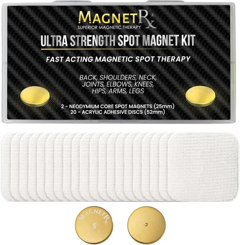 Vista 5 de MagnetRX Parches adhesivos de repuesto para pequeños parches magnéticos – Recambios de almohadilla magnética redonda premium