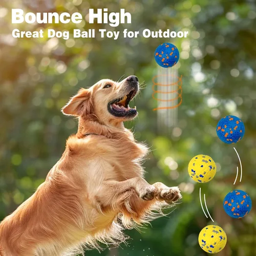 Vista 13 de Pelota de juguete indestructible para perros, pelotas de tenis duraderas para masticadores agresivos, pelotas flotantes y de alto rebote