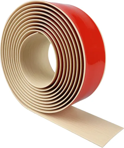 Vista 20 de Tira de transición de suelo de 1.57 pulgadas, tira de transición de vinilo plano autoadhesiva con respaldo fuerte, grano de madera de 1.6 in, 3.28
