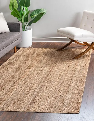 Vista 37 de Unique Loom Alfombra trenzada de la colección de yute - Dhaka (1' 2" x 6' 1", camino de mesa, gris)