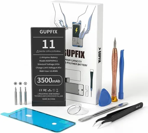 Vista 17 de Batería GUPFIX para iPhone 12/12Pro sin advertencia de pieza desconocida emergente No Unknown Part Info High Real Capacity Long Last Time Wireless