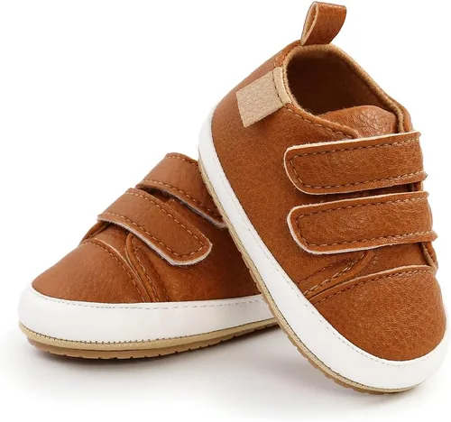 Vista 5 de Zapatos deportivos para bebés y niñas, zapatos para niños pequeños, de piel sintética, para primeros pasos, para recién nacidos, para niños de 0 a