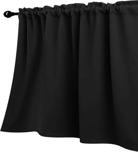 Vista 21 de KOUFALL Cenefa beige para ventanas de 16 pulgadas de largo, cortinas cortas para filtrar la luz sobre el fregadero
