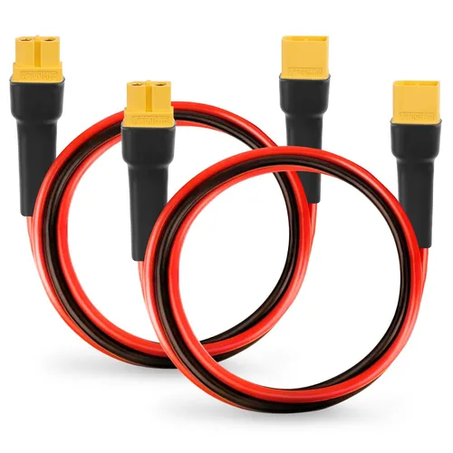 Vista 14 de Cable de extensión XT60 de 10 AWG de 1 pie, 2 unidades, 2, 3, 5, 10, 10, 15, 20, 25, 30, 35, 40, 50, 75, 100 pies, conector hembra a macho XT60