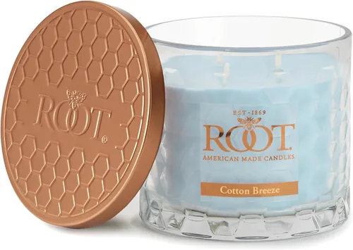 Vista 12 de Root Candles Velas perfumadas de mezcla de cera de abeja con panal de abeja hecha a mano, 12 onzas, 3 mechas, niebla de sal y arena