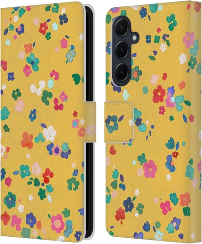 Vista 67 de Head Case Designs Officially Licensed Ninola Ditsy Flowers Yellow Nature Bold Leather Wallet Case Compatible with Samsung Galaxy A07 4G