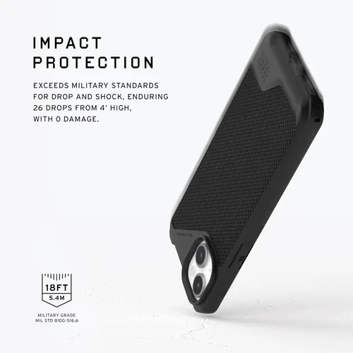 Vista 3 de URBAN ARMOR GEAR UAG - Funda compatible con iPhone 15 Plus de 6.7 pulgadas, Metropolis LT Kevlar negro, imán integrado compatible con carga MagSafe