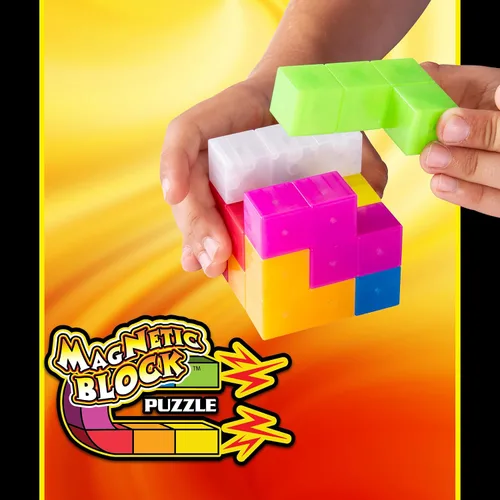 Vista 2 de Duncan - Rompecabezas de bloque magnético Brain-Teaser, rojo, cubo de 2.4 pulgadas