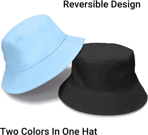 Vista 42 de PFFY Bucket Hat for Women Men Cotton Summer Sun Beach Fishing Cap