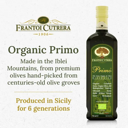 Vista 5 de Frantoi Cutrera Primo Aceite de Oliva Virgen Extra Orgánico Italiano Extraído en Frío Prensado en Frío, Aceite de Oliva Rico en Polifenoles