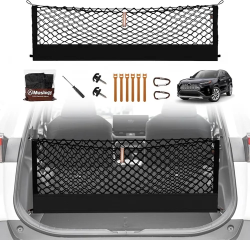Vista 11 de Muslogy Red de carga para maletero estilo sobre compatible con accesorios Jeep Grand Cherokee L 2021-2024 2025, organizador de maletero de ajuste