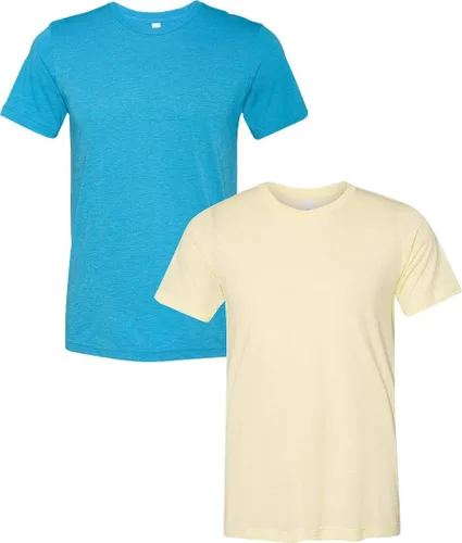 Vista 85 de Bella Canvas 3413c para hombre (1) Triblend verde + (1) Triblend rojo