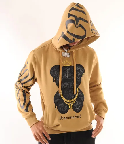 Vista 13 de SCREENSHOT Sudadera urbana de forro polar para hombre, diseño de dibujos animados de animación, parche bordado de gel