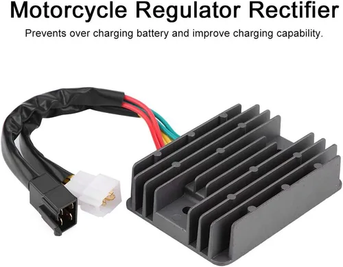 Vista 3 de Aramox Regulador de voltaje de motocicleta, reemplazo rectificador de regulador de voltaje de motocicleta, apto para 600 620 695 696 750 796 ABS 800
