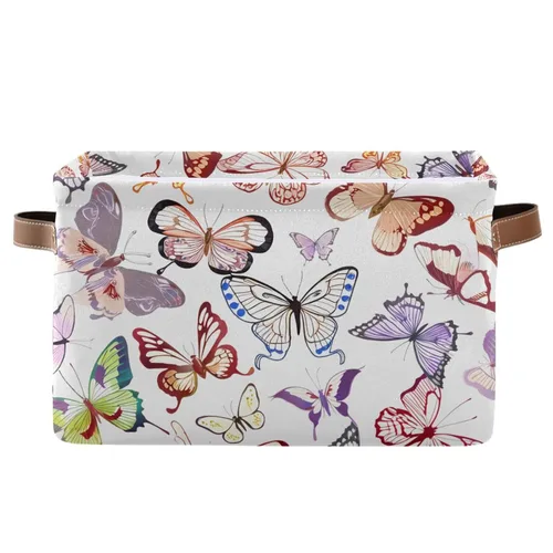 Vista 37 de Emelivor ABC - Contenedor de almacenamiento plegable con asa rectangular impermeable ABC Dinosaurios cesta para almacenamiento cubo organizador