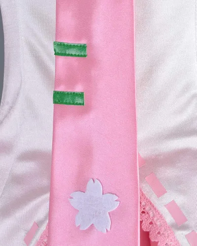 Vista 4 de Haikyuu - Disfraz de cosplay gris y rosa para mujer con horquillas para el cabello