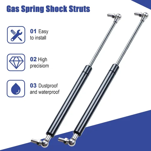 Vista 3 de 13 "100 lbs/445N gas Spring Shock Struts Material de la tubería de acero de alta precisión La carga es más grande, el interruptor de choque
