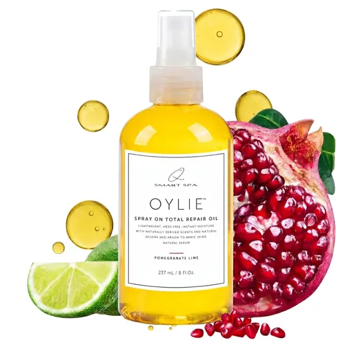 Vista 27 de QTICA Oylie Spray On Total Repair - Aceite corporal ligero en aerosol con jojoba natural y aceite de argán para una humedad instantánea, acabado
