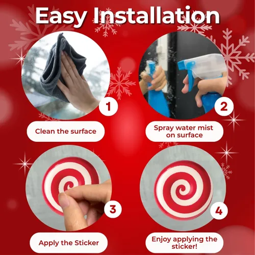 Vista 7 de WALPLUS Calcomanías Navideñas para Ventanas Decoraciones de Doble Cara Reutilizables Despegar y Pegar Removibles para Vidrio Sala de Estar Cuarto
