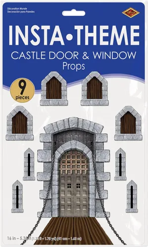 Vista 8 de Beistle, Accesorios para Fiesta, Puerta y Ventana de Castillo (1 unidad) (paquete de 9), Paquete de 1, Multicolor