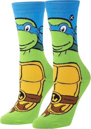 Vista 2 de Odd Sox, Nickelodeon TMNT Teenage Mutant Ninja Turtles, 90's Cartoon, Fun Socks