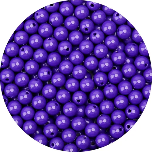Vista 24 de BONNY BOXX 2000 piezas 4 mm cuentas redondas de acrílico de zafiro suave, bolas de plástico de chicle de burbujas, cuentas gruesas de bolas