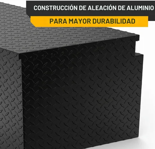 Vista 3 de TUFFIOM Caja de Herramientas para Cama de Camión de Aluminio de 33", Caja de Herramientas de Remolque de Placa Diamantada de Servicio Pesado