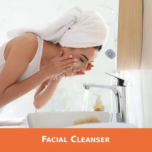 Vista 4 de Palmer's Aceite facial + aceite limpiador facial, manteca de cacao con vitamina E y fragancia de rosa mosqueta, paquete de cuidado de la piel