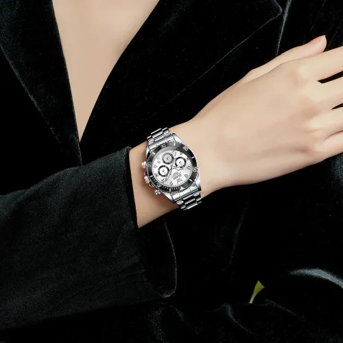 Vista 8 de OLEVS - Reloj de mujer de moda, reloj de vestir con diamantes, para mujer, analógico, de cuarzo, acero inoxidable, impermeable, luminoso, con fecha