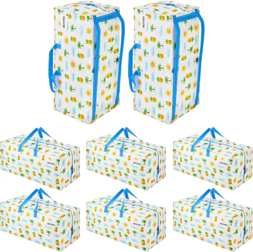 Vista 40 de VENO Paquete de 6 bolsas de mudanza resistentes con correas de mochila, cremalleras y asas, bolsas de embalaje extragrandes para artículos