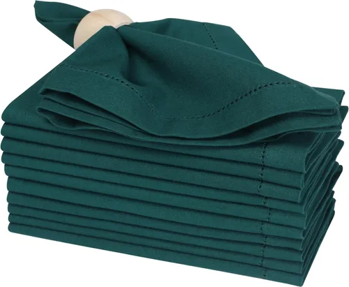 Vista 22 de Servilletas de tela de algodón con dobladillo de 18 x 18 pulgadas, color aguamarina con vainica, servilletas de boda, servilletas de cóctel Aqua